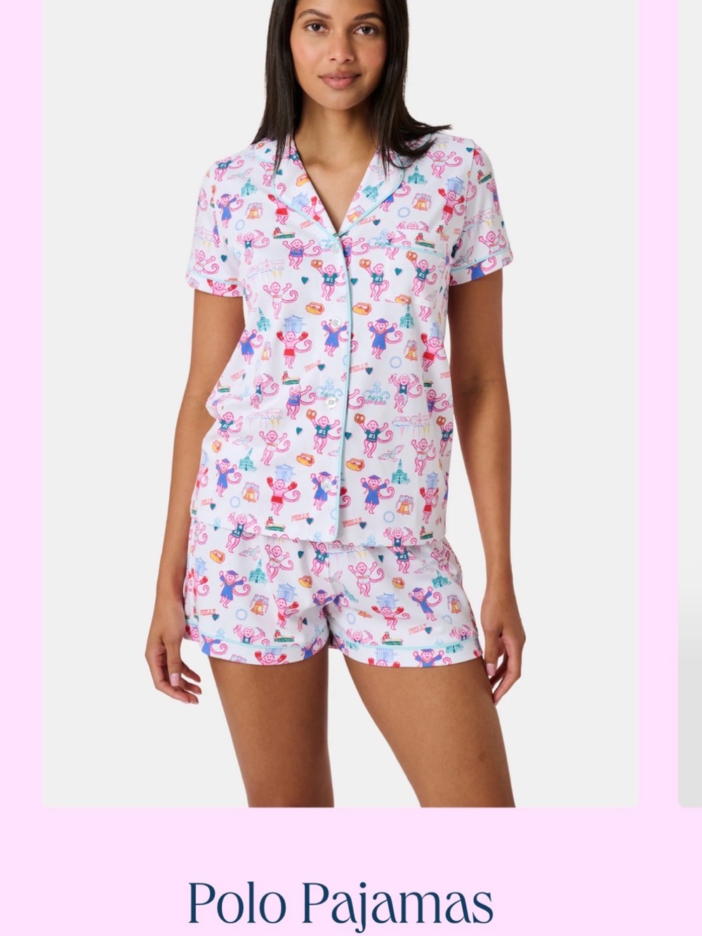 NWT New Roller Rabbit Philadelphia Popup 2026 Monkey Polo PJs Size XXL
